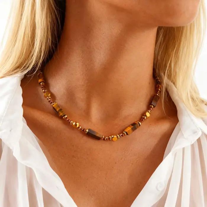 Collier minimaliste en forme de goutte d'eau creuse, pendentif en forme de larme en acier inoxydable plaqué or 18 carats pour femmes, bijoux imperméables en gros