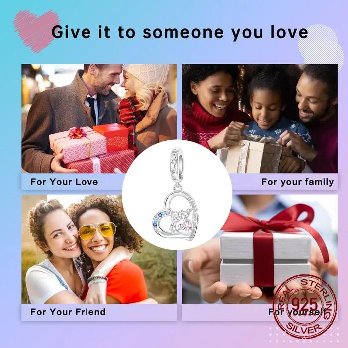 Pendentif en argent Sterling 925, je t'aime toujours, mère et fille, adapté aux Bracelets à breloques originaux, bijoux à faire soi-même, cadeau pour femmes