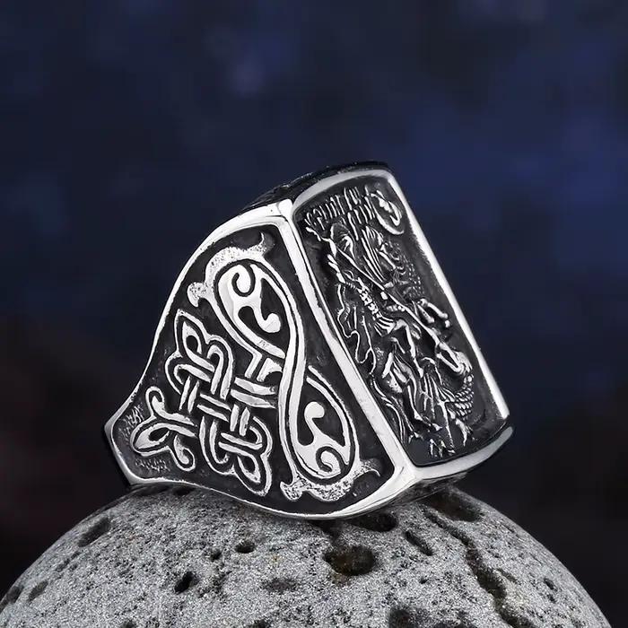 Bague de chevalier spéciale Vintage en acier inoxydable 316L, à la mode, bon détail, bijoux fantaisie chics, livraison gratuite pour hommes, nouvelle collection 2024