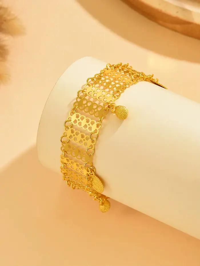 Bracelet à pampilles fabriqué à la main en métal pour l'industrie lourde, Style cour de luxe arabe, adapté aux fêtes et aux festivals
