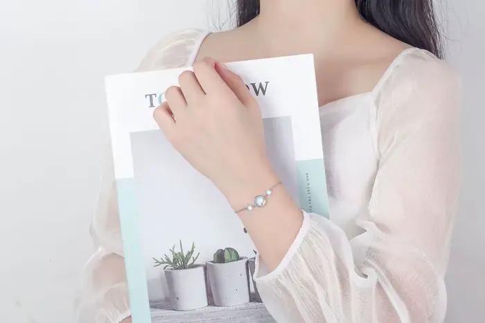 Ensembles de bijoux en pierre de lune Antler pour femmes, bracelet en argent regardé 925, collier, boucle d'oreille pour patients, cadeau de mariage, offre spéciale