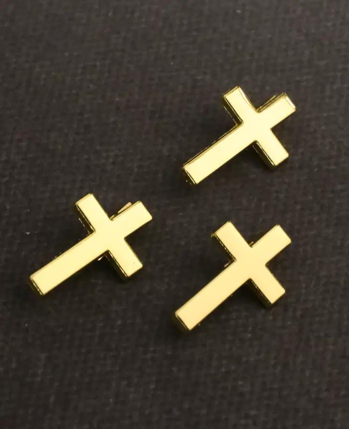 Broches croisées chrétiennes, 10 pièces, petites broches croisées, broche à revers, bijoux cadeau pour chaplain, accessoires de prière d'église funéraire