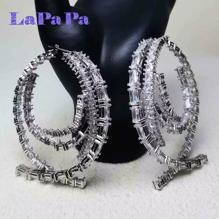Nouvelles Boucles d'Oreilles Originales 2026 pour Femme, en Cristal Taillé, Bijoux de Mariage Exquis, Marque de Luxe, en Acier Inoxydable, Géométriques