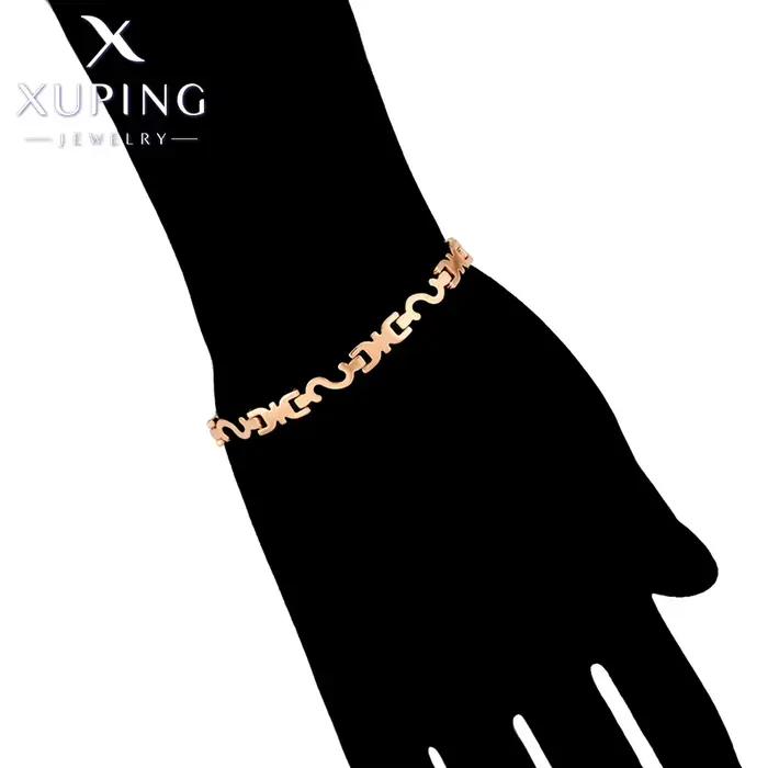 Xuping bijoux nouveauté à la mode Style Simple 20 cm couleur or Bracelets pour femme cadeau X 001053989