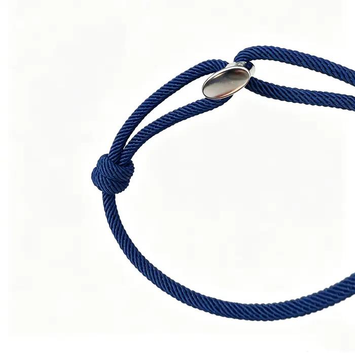 Bracelet en acier inoxydable classique MOONLIGHT pour femmes, de haute qualité, réglable, en corde tressée, 8 couleurs, bijoux tendance, cadeaux
