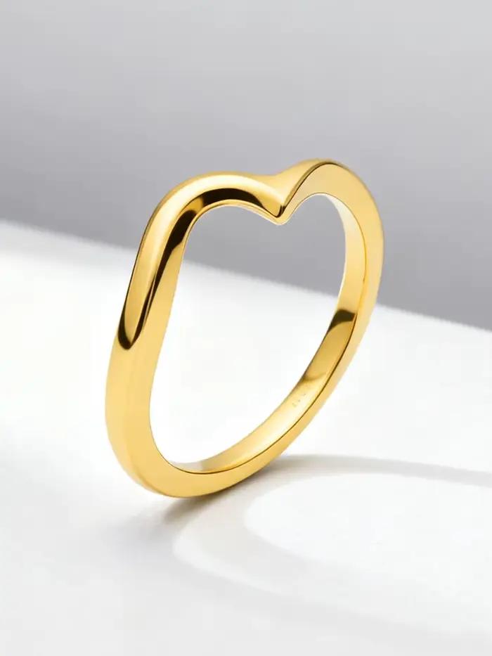 Bague incurvée minimaliste en argent Sterling 925 pour femmes, grand rayon, anniversaire, fiançailles, usage quotidien, bijoux fins de haute qualité