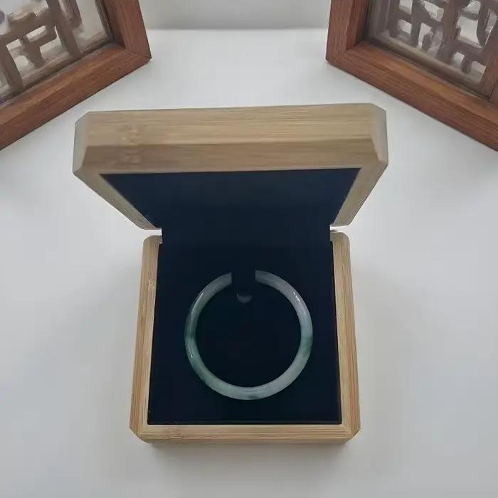 Boîte à bijoux en bambou et en bois, bracelet à bijoux, boîte cadeau élégante et minimaliste, boîte de rangement pour bijoux de la série premium