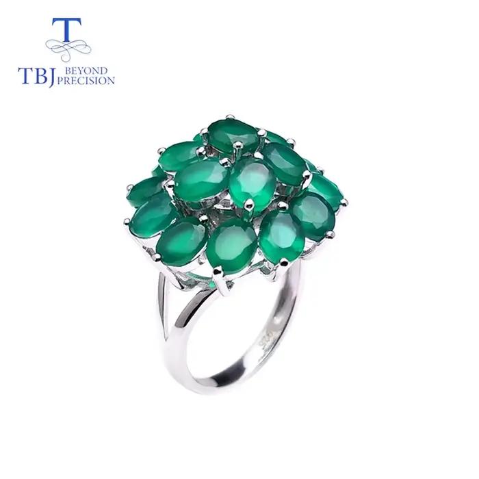 Agate verte naturelle avec bague et pendentif en argent sterling 925, bijoux au design simple, classique et élégant pour femmes, cadeau pour dames, 2026