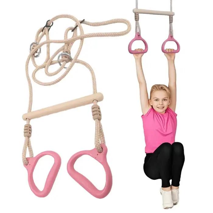 Barre de balançoire trapèze, équipement de gymnastique, anneaux réglables, jeu sensoriel ergonomique amusant pour enfants, adultes, enfants, aire de jeux d'arrière-cour