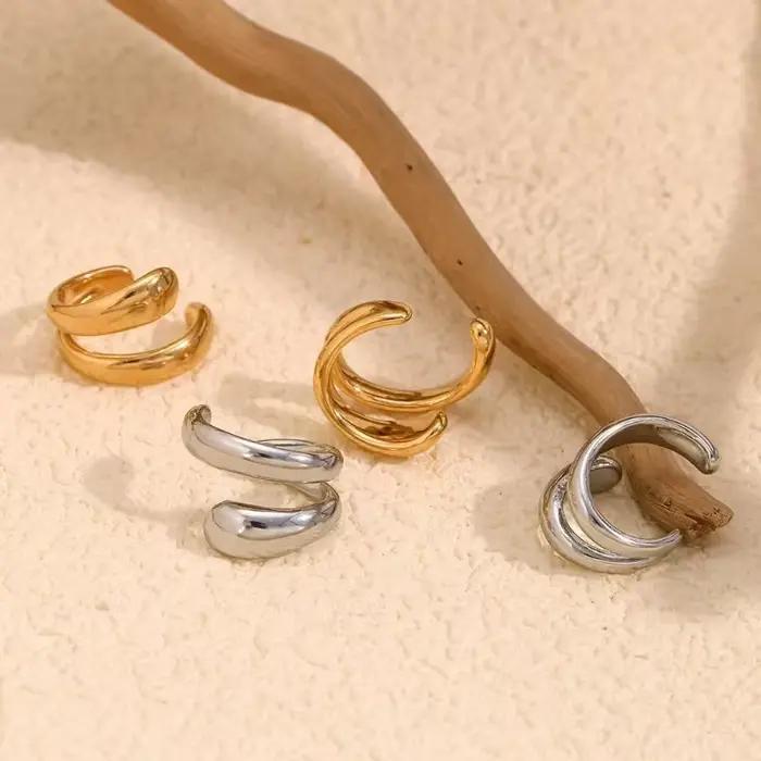 Boucles d'oreilles à Clip sans perçage pour femmes, classique, couleur or, tendance, cadeau pour filles, bijoux simples à usage quotidien, 2026