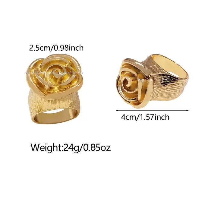 Bague Rose pour femme, accessoire de bourgeon Floral à la mode et luxueux, nouveau cadeau Rose pour femmes