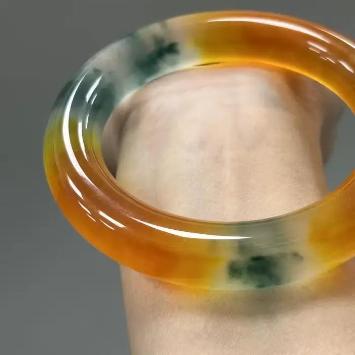 Bracelet en jade de quartzite naturel, bijoux au design élégant pour hommes et femmes