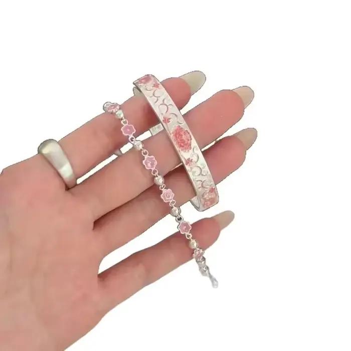 VIVILADY charmant géométrie fleur Vintage lumière luxe Bracelet pour femmes mode bijoux minimaliste accessoires vente en gros fête