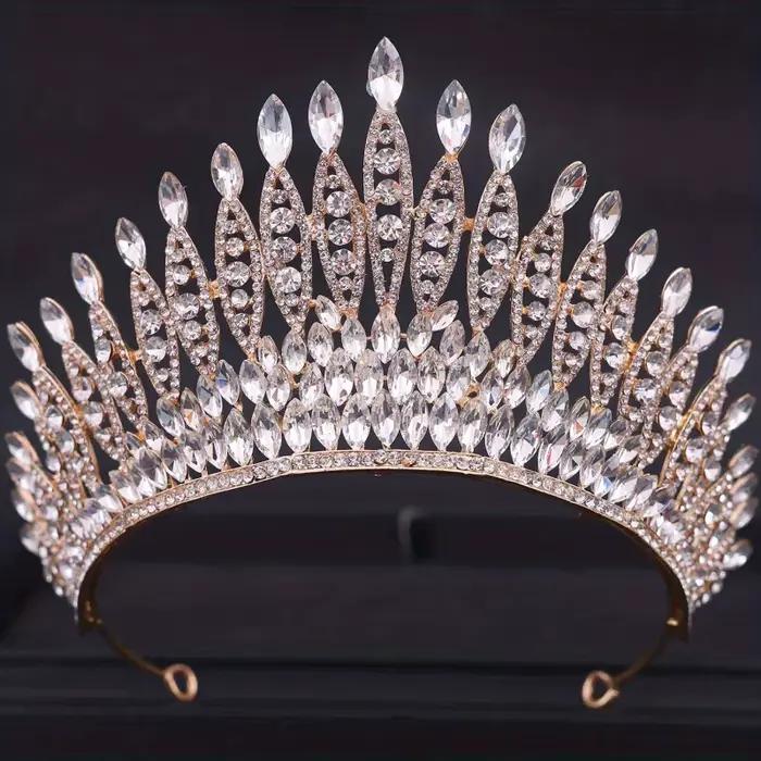 Diadèmes et couronnes en cristal baroque, diadème de bal en strass pour femmes, accessoires de cheveux de mariée, couronne de bijoux