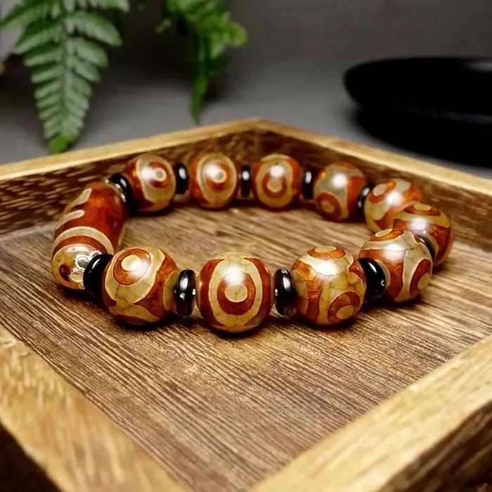 Bracelets de style agate vintage, accessoires de bijoux unisexes rétro