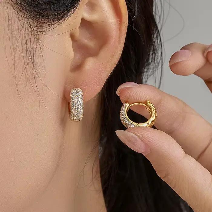 Boucles d'oreilles en argent Sterling 925 pour femmes, petites boucles d'oreilles rondes de styliste Vintage, bijoux de fête hypoallergéniques