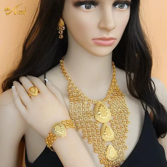 ANIID-Ensemble de bijoux traditionnels éthiopiens pour femmes, patients Habesha, Dubaï, document en or 24 carats, mariage nigwin