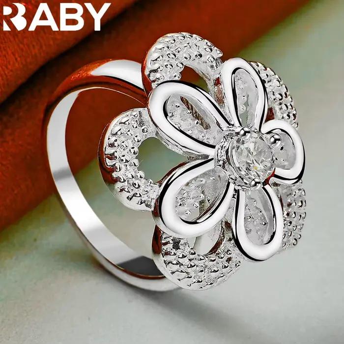 URBABY 925 bague géométrique en argent Sterling taille 7-10 pour femmes hommes grâce bijoux tendance à la mode cadeaux de fête d'anniversaire