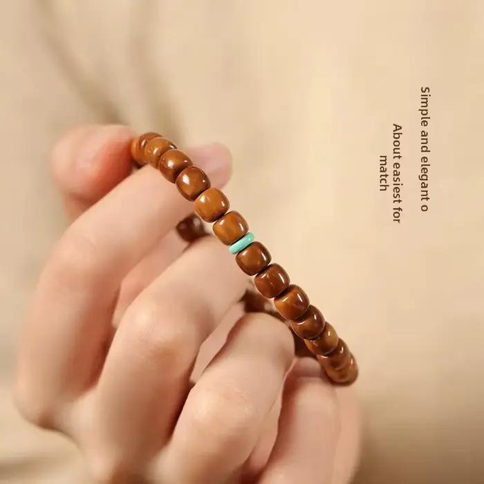 Collection Cook Bodhi vieille perle Bracelet à cercle unique artistique Simple magnésite Turquoise entretoise WenPlay seau perle main chaîne