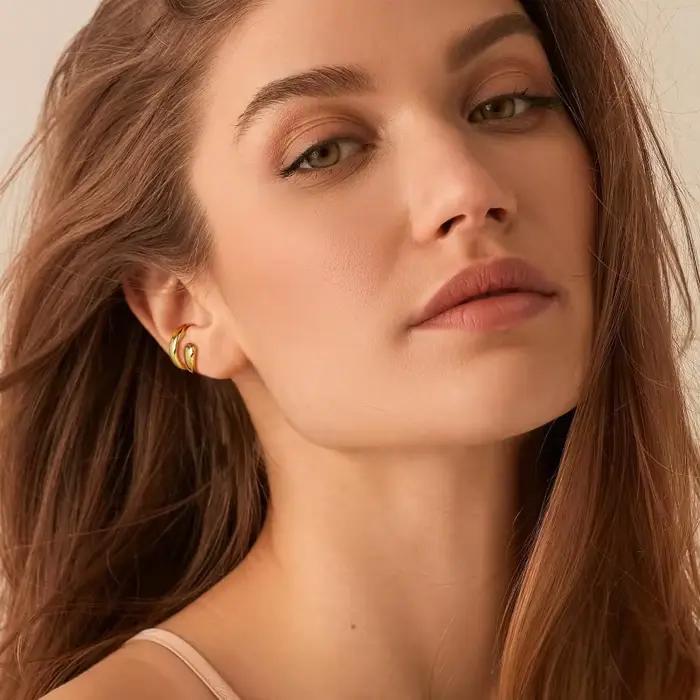 Boucles d'oreilles à Clip sans perçage pour femmes, classique, couleur or, tendance, cadeau pour filles, bijoux simples à usage quotidien, 2026