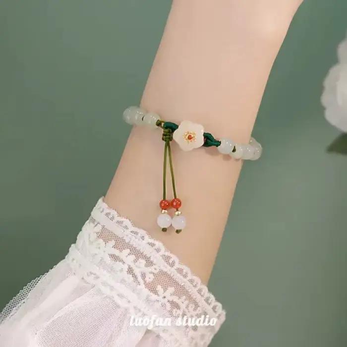 Bracelet de fleurs d'agate Hetian naturel, pierre précieuse exquise, bijoux de mode sexy pour jeunes filles, cadeaux de vacances les plus connus, diversifier