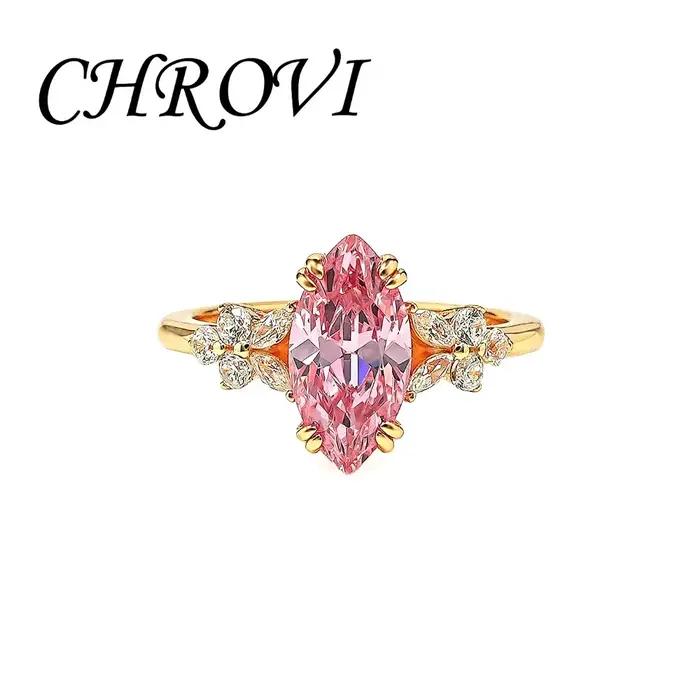 Bague de luxe légère en argent sterling 925 haut de gamme Padparadscha pour femme avec diamant à haute teneur en carbone, bague de mariage ouverte