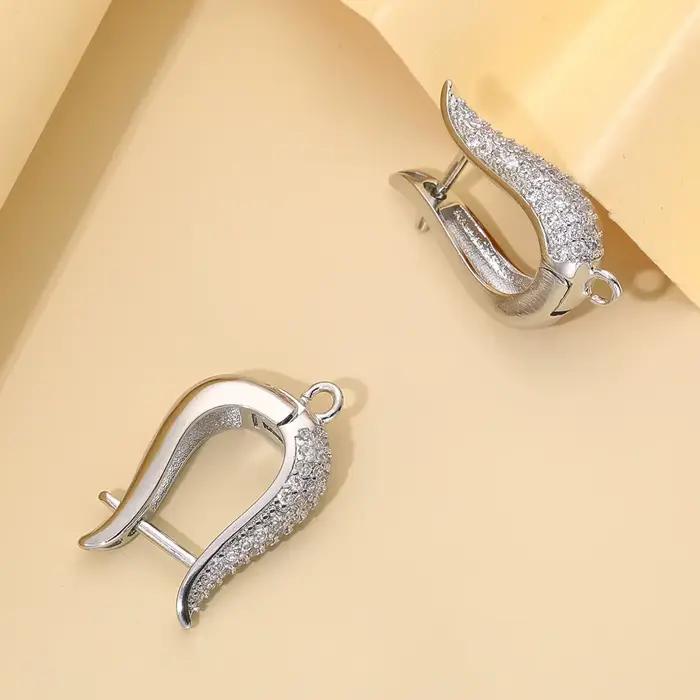 Juya 18K plaqué or véritable Anti-allergie crochets de fixation de base fil d'oreille luminaires de boucle d'oreille accessoires pour bricolage fabrication de boucles d'oreilles pour femmes