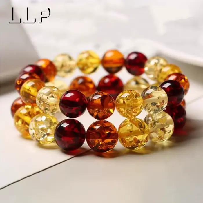 Bracelet en ambre naturel, charmant et à la mode, bijoux personnalisés, luxueux, pour fille, mascotte, cadeau de Festival