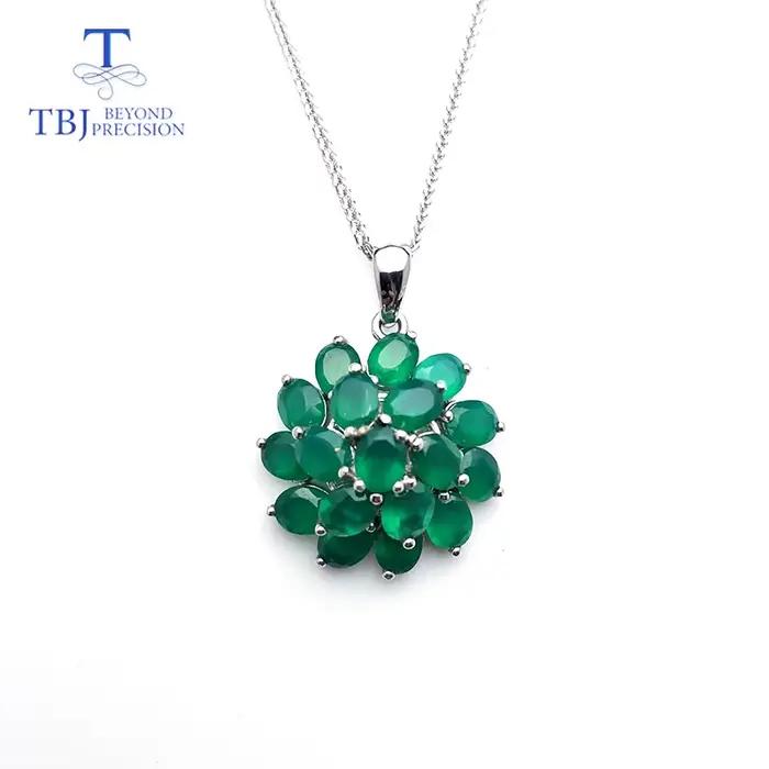 Agate verte naturelle avec bague et pendentif en argent sterling 925, bijoux au design simple, classique et élégant pour femmes, cadeau pour dames, 2026
