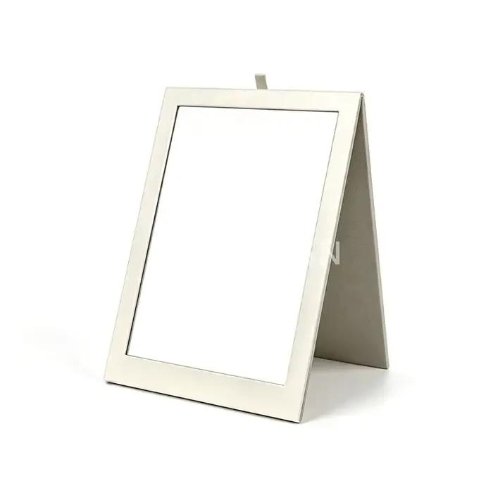 Plateau de présentation de bijoux avec couvercle miroir, support de rangement en velours pour boucles d'oreilles, bagues, colliers, bracelets, vitrine de bijouterie