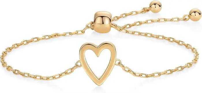 Ensemble de bracelets solitaire en acier inoxydable plaqué or 14 carats pour femmes, breloques en forme de cœur assorties, meilleur ami, amitié d'amour réglable