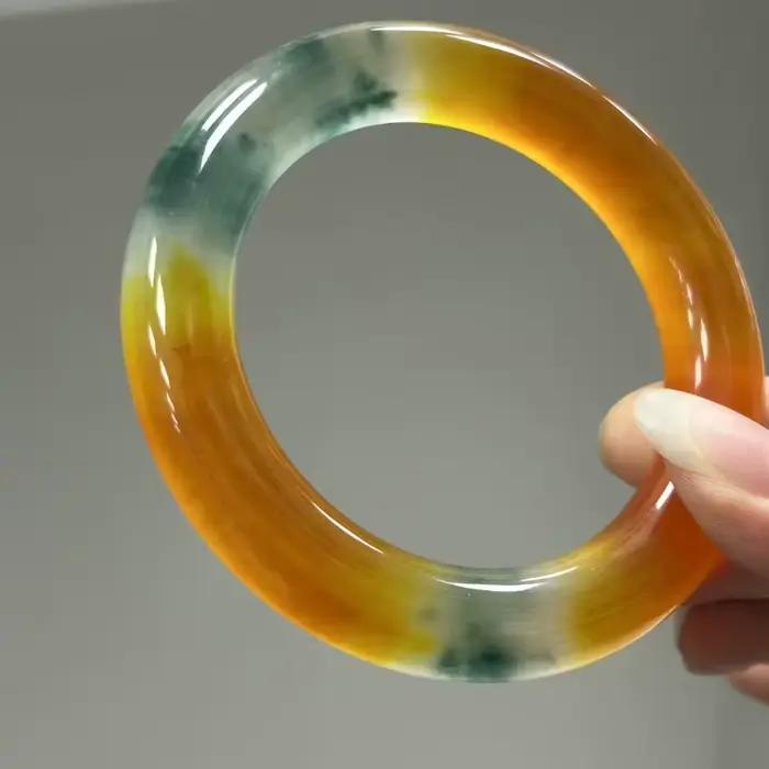 Bracelet en jade de quartzite naturel, bijoux au design élégant pour hommes et femmes