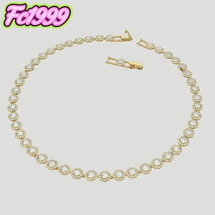 Ensemble de bijoux ronds en or S925, boucles d'oreilles, bracelet, collier uniques, pour tous les jours, les fêtes et les banquets