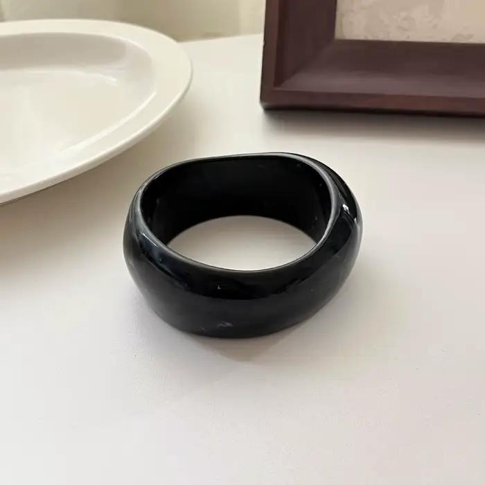 Nouveau Bracelet Manchette en Résine Large Irrégulier Épais Géométrique Effet Marbré Exagéré Massif Cadeaux