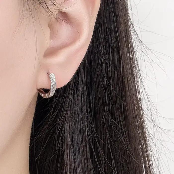 Boucles d'oreilles en argent sterling 925 pour femmes, serties de Zircon, beau design unique, bijoux à breloques, cadeau de mariage