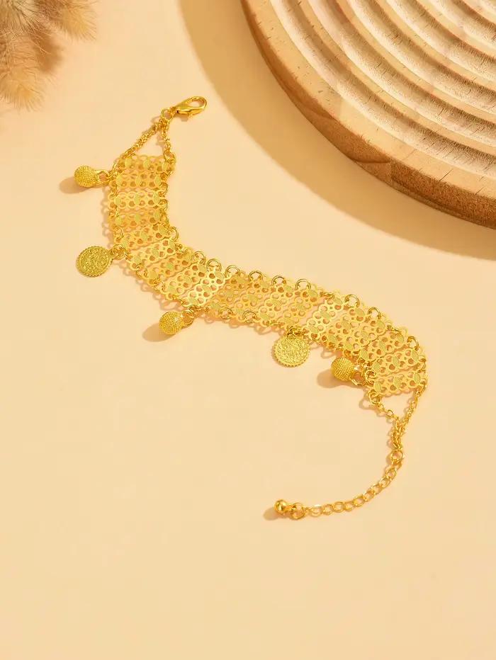 Bracelet à pampilles fabriqué à la main en métal pour l'industrie lourde, Style cour de luxe arabe, adapté aux fêtes et aux festivals