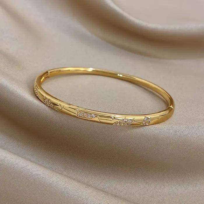 Greatera – Bracelet fin incrusté de diamants à motifs irréguliers, plaqué or, Design Original fin, cadeau de fête pour femmes