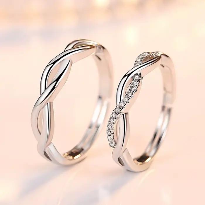 Bague de luxe en argent sterling 925 avec croix exquise en zircone pour hommes et femmes, cadeau de mariage, bijou charmant