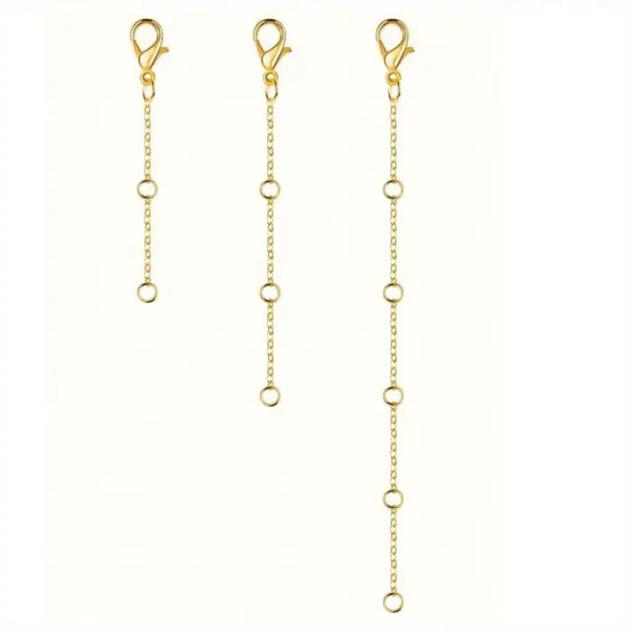 Nouveau fermoir à homard Plus chaîne de réglage de chaîne de queue, chaîne d'extension de bijoux, accessoires de collier simples