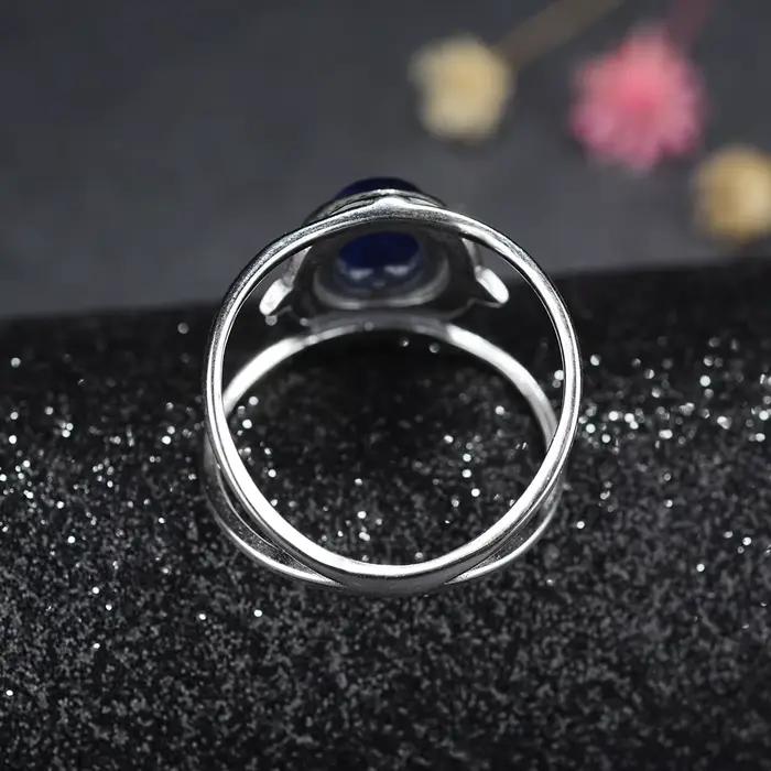 Bagues de luxe en argent S925 pour femmes, Kyanite naturelle, bijoux Vintage en pierres précieuses