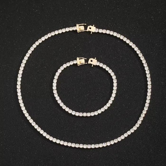 Bracelet coloré Monaco S-Clasp chaîne zircone cubique pour femmes sorties soirées événements formels
