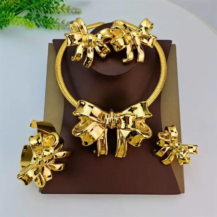 EMMA vente chaude femmes ensemble de bijoux nouveau classique à la mode collier boucles d'oreilles ensembles Style italien bijoux de luxe pour dame africaine maman