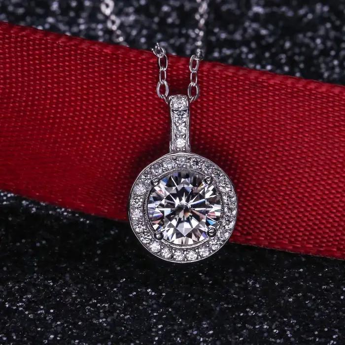 Collier en argent sterling 925, collier en argent italien tendance, bijoux pour hommes et femmes, plaqué or blanc 18 carats