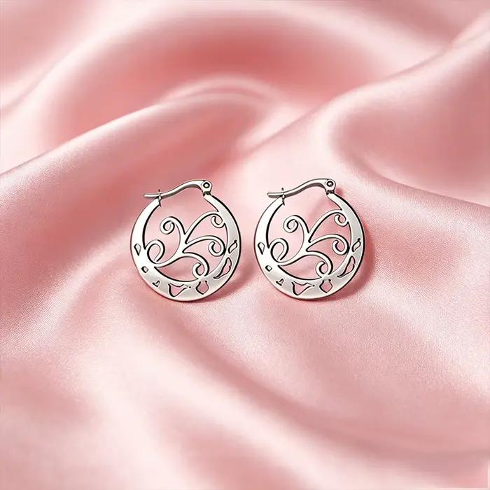 1 paire de boucles d'oreilles des îles canaries pour femmes et filles, bijoux canariens en acier inoxydable pour cadeaux