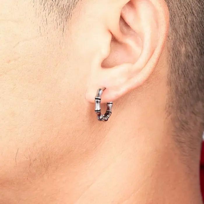1 Paire de Petites Boucles d'Oreilles Créoles Rondes Multi-Styles Inoxydables pour Hommes et Femmes, en Acier Inoxydable, Style Gothique Rétro, Bijoux d'Oreille