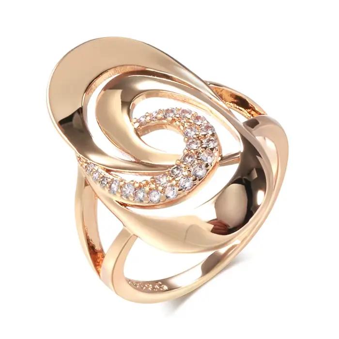 Kinel – bagues inhabituelles en or Rose 585 pour femmes, bijoux fins quotidiens, géométrie minimaliste, Zircon naturel, bijoux à la mode, 2022