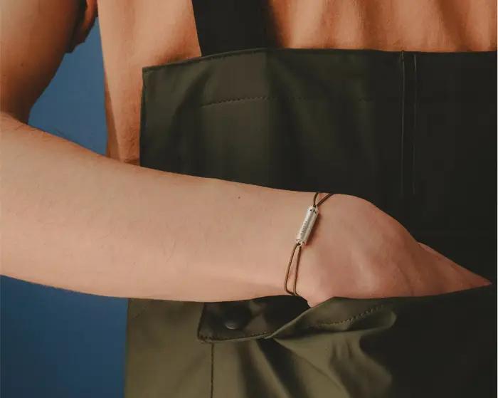 Bracelet en corde tressée 5G, réglable, bijoux de luxe tendance, cadeau pour les couples, argent sterling 925