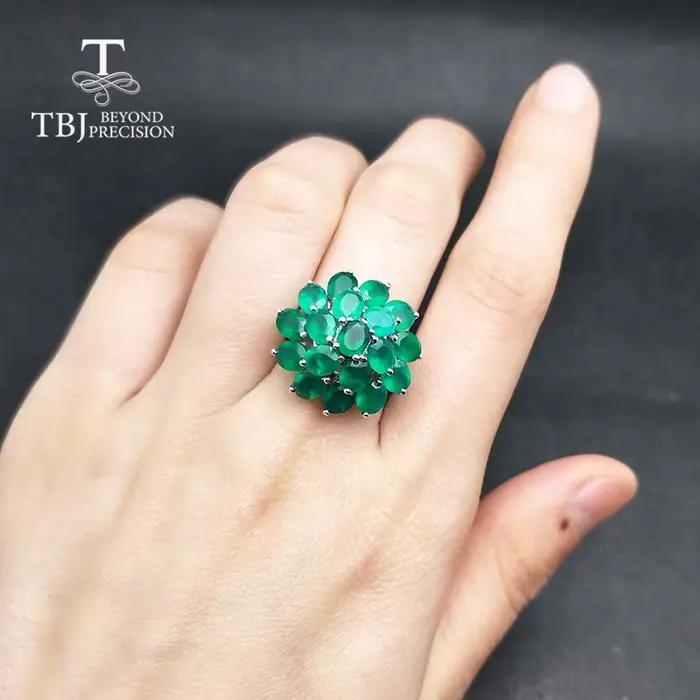 Agate verte naturelle avec bague et pendentif en argent sterling 925, bijoux au design simple, classique et élégant pour femmes, cadeau pour dames, 2026