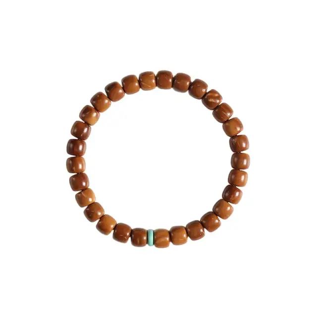 Collection Cook Bodhi vieille perle Bracelet à cercle unique artistique Simple magnésite Turquoise entretoise WenPlay seau perle main chaîne