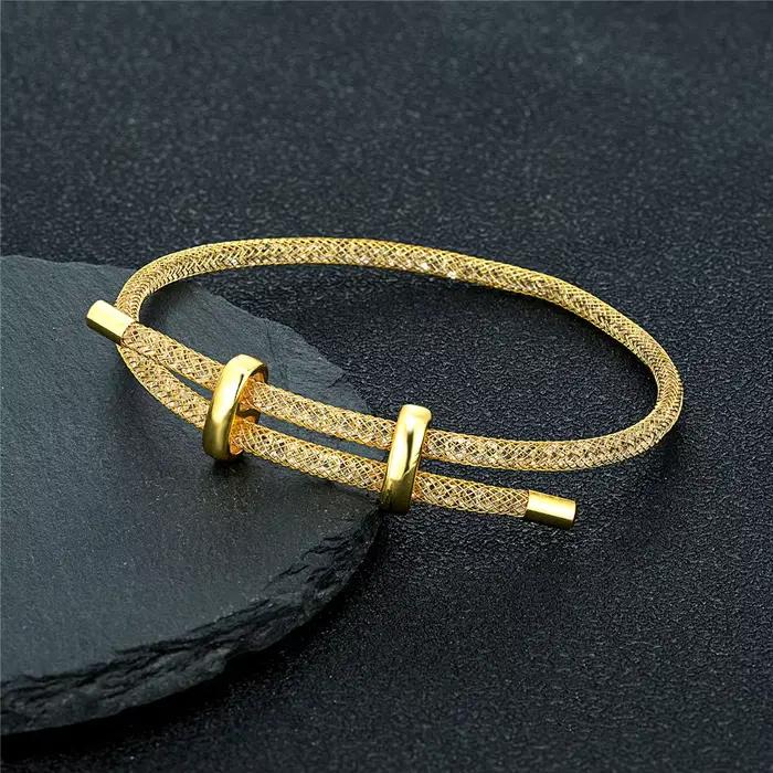 Bracelet de Couple à la mode pour hommes et femmes, en maille de cristal, étanche, bijoux d'amitié, cadeau